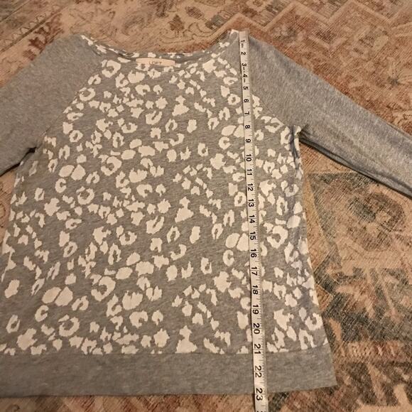 Loft Animal Print Cotton Sweatshirt - Size Small - Picture 3 of 6